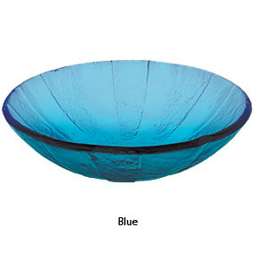 Decolav 1090-BL 17" Blue Pinwheel Non-Tempered Glass Vanity Vessel Sink Bowl