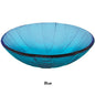 Decolav 1090-BL 17" Blue Pinwheel Non-Tempered Glass Vanity Vessel Sink Bowl