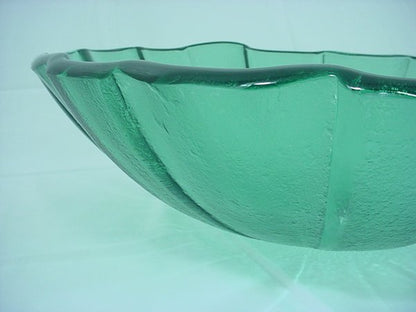 Decolav 1090-GR Green 17" Pinwheel Non-Tempered Glass Vanity Vessel Sink Bowl
