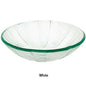Decolav 17" White Pinwheel Artistic Non-Tempered Glass Vanity Vessel Sink Bowl
