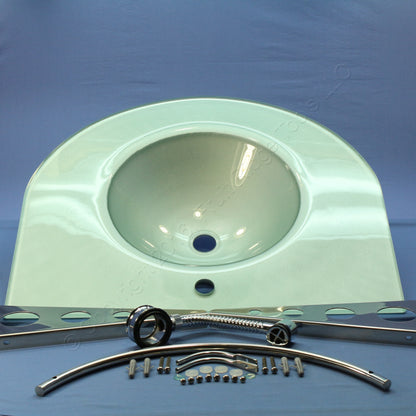 Decolav Metallic Silver Non-Tempered 12mm Lavatory Bathroom Vanity Sink 2040-SI