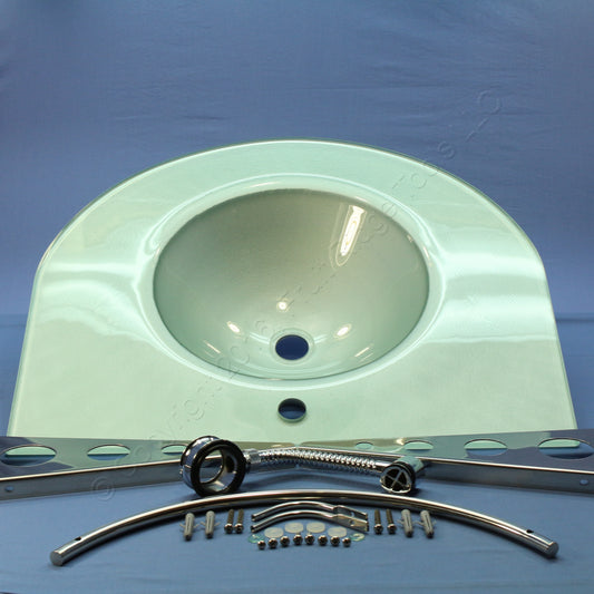 Decolav Metallic Silver Non-Tempered 12mm Lavatory Bathroom Vanity Sink 2040-SI