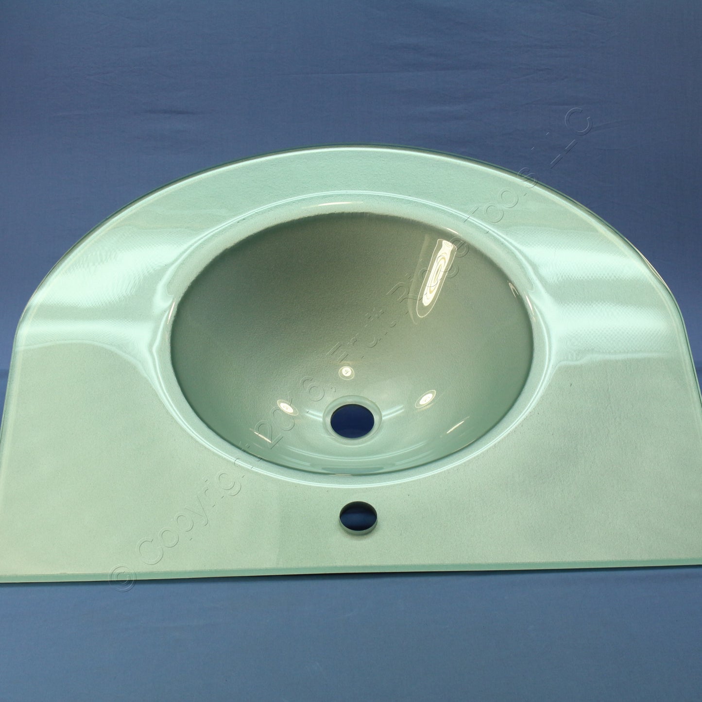 Decolav Metallic Silver Non-Tempered 12mm Lavatory Bathroom Vanity Sink 2040-SI