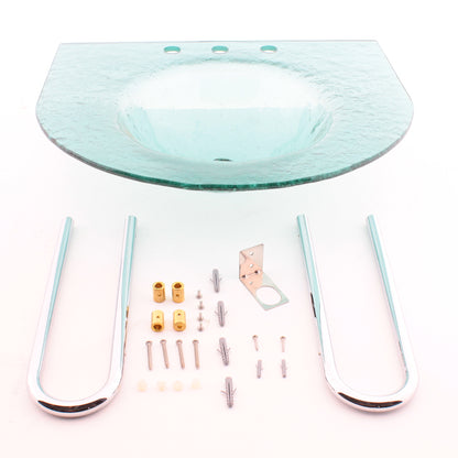 Decolav Green Non-Tempered Glass Bathroom Lavatory Vanity Sink 2120-8P-GR