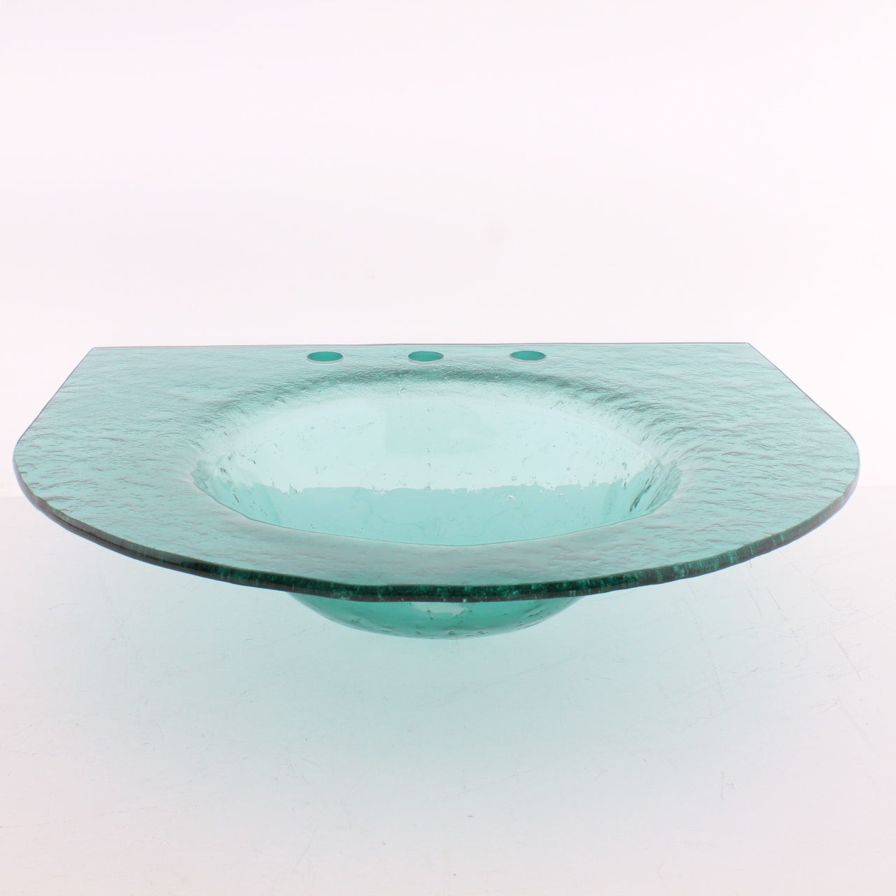 Decolav Green Non-Tempered Glass Bathroom Lavatory Vanity Sink 2120-8P-GR