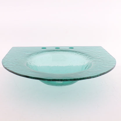 Decolav Green Non-Tempered Glass Bathroom Lavatory Vanity Sink 2120-8P-GR