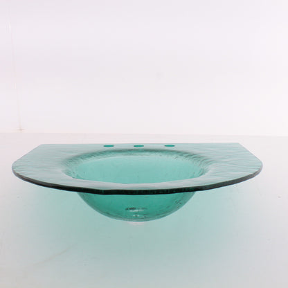 Decolav Green Non-Tempered Glass Bathroom Lavatory Vanity Sink 2120-8P-GR
