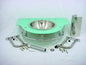 Decolav Stainless 2200-8B-SF Steel Full Recessed Bowl Seafoam Green Glass Vanity