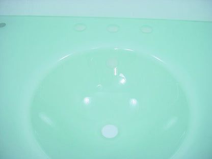Decolav Frosted White Glass Lavatory Bathroom Vanity Bowl Sink 2230-8CP-WH