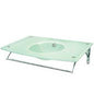 Decolav Frosted White Glass Lavatory Bathroom Vanity Bowl Sink 2230-8CP-WH