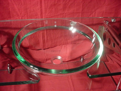 Decolav Tempered Glass Bathroom Lavatory Vanity Sink Vessel Bowl 2300-CP-TNG
