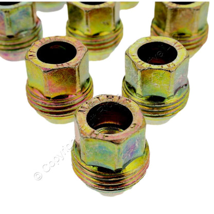 Dorman 611-109 Gold Zinc Acorn Hex Lug Nuts 9mm M12-1.5 Dual Thread Open 32pcs