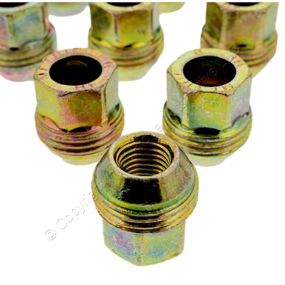 Dorman 611-109 Gold Zinc Acorn Hex Lug Nuts 9mm M12-1.5 Dual Thread Open 32pcs
