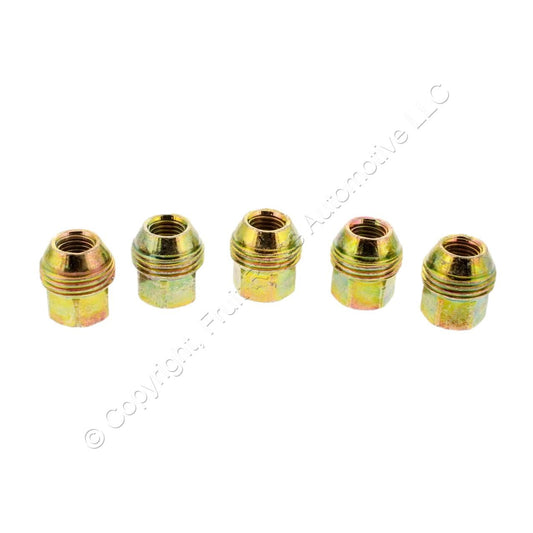 Dorman 611-109 Gold Zinc Acorn Hex Lug Nuts 9mm M12-1.5 Dual Thread Open 5pcs