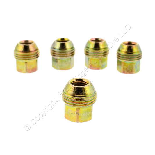 Dorman 611-109 Gold Zinc Acorn Hex Lug Nuts 9mm M12-1.5 Dual Thread Open 5pcs