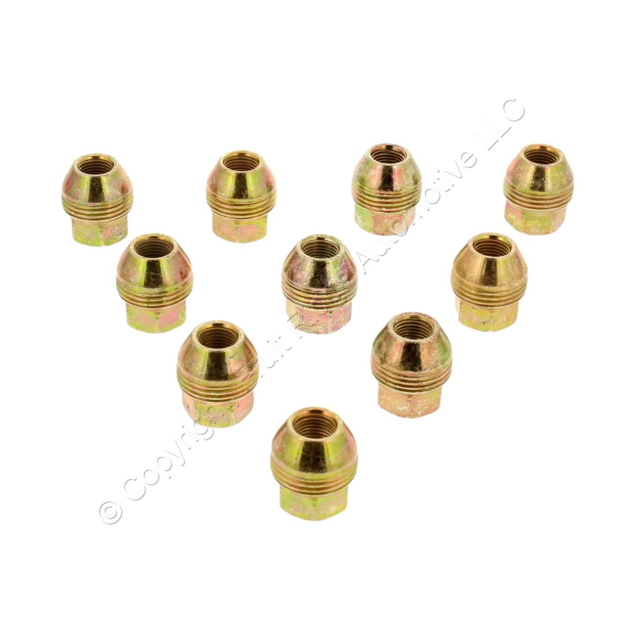 Dorman 611-178 Gold Acorn External Hex Lug Nuts 13/16 1/2"-20 Dual Thread 10pcs