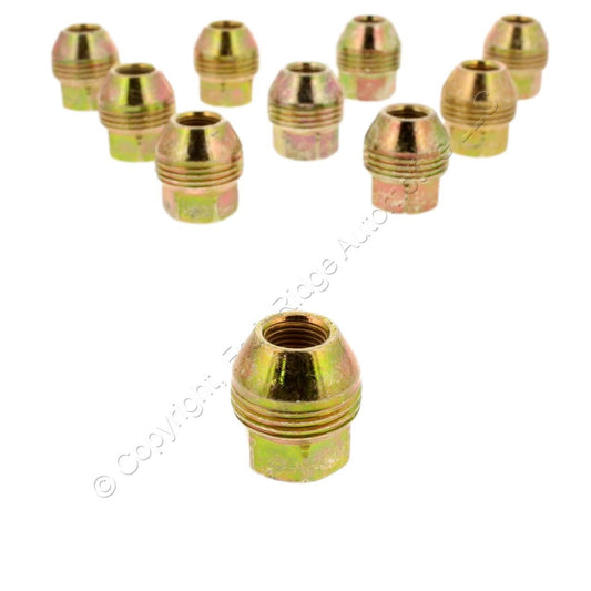 Dorman 611-178 Gold Acorn External Hex Lug Nuts 13/16 1/2"-20 Dual Thread 10pcs