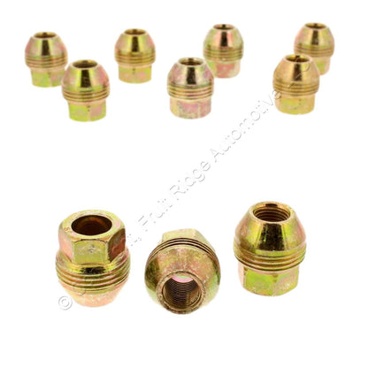 Dorman 611-178 Gold Acorn External Hex Lug Nuts 13/16 1/2"-20 Dual Thread 10pcs