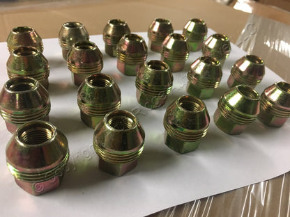 Dorman 611-178 Gold Zinc Acorn Hex Lug Nut 13/16" 1/2"-20 Dual Thread 20pcs