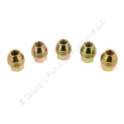 Dorman 611-178 Gold Acorn External Lug Nuts 13/16" 1/2"-20 Dual Thread Open 5pcs