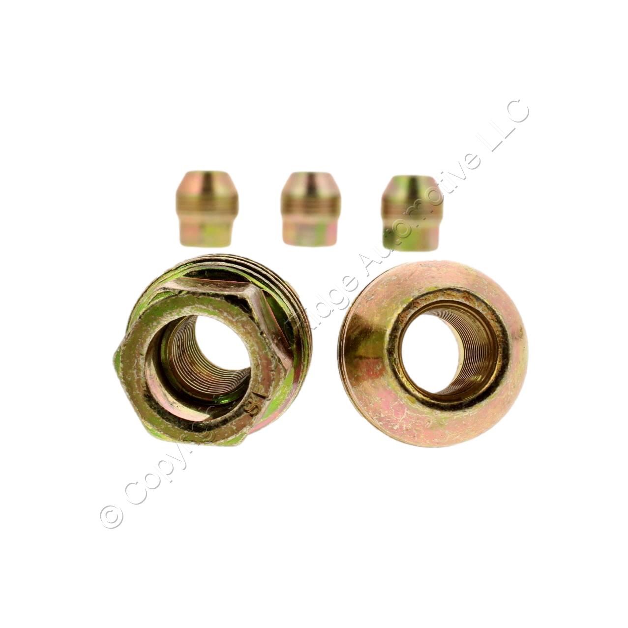 Dorman 611-178 Gold Acorn External Lug Nuts 13/16" 1/2"-20 Dual Thread Open 5pcs