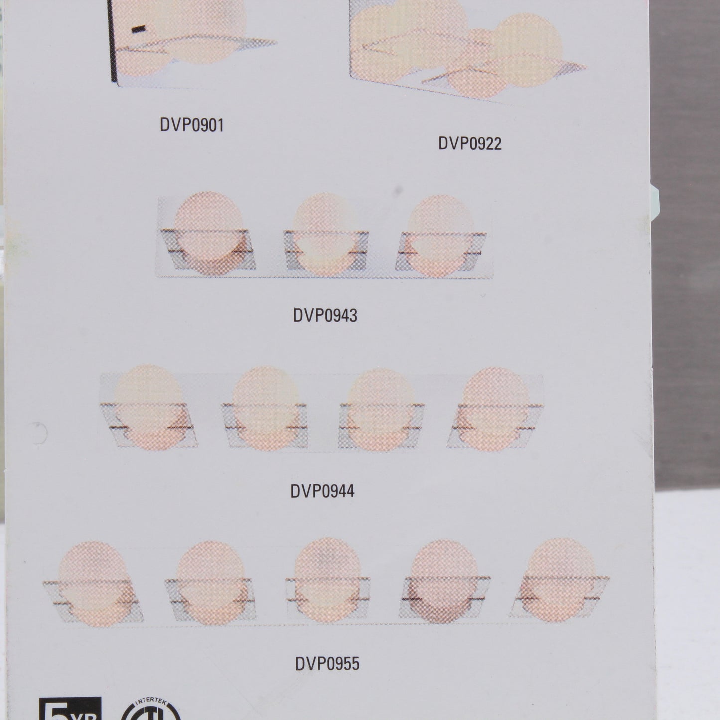 DVI DVP0944SN-OP 4 Light Satin Nickel Half Opal Glass Vanity 5"W x 5.25"H