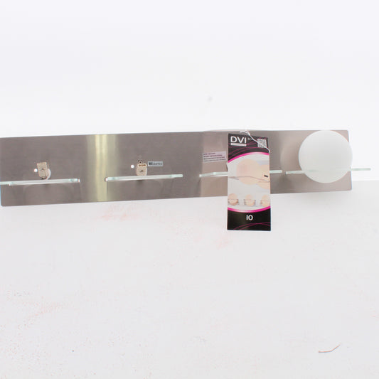 DVI DVP0944SN-OP 4 Light Satin Nickel Half Opal Glass Vanity 5"W x 5.25"H