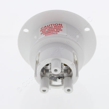Woodhead 2407MB Safeway Male Flanged Inlet 3P3W 15A 125V 10A 250V Non-NEMA