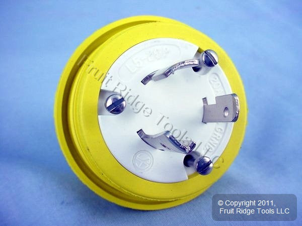 Daniel Woodhead 26W47 Yellow Watertite Twist Turn Lock Connector Plug L5-20P 20A