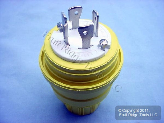 Daniel Woodhead 26W74 Yellow Watertite Turn Locking Plug 20A 125/250V L14-20P