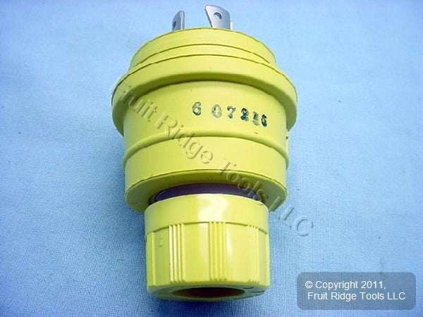 Daniel Woodhead 26W74 Yellow Watertite Turn Locking Plug 20A 125/250V L14-20P