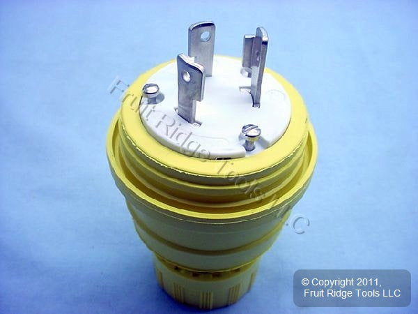 Daniel Woodhead 28W47 Yellow Watertite Turn Lock Plug L5-30P 30A 125V 1301470072