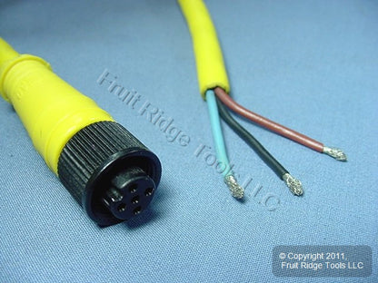2m Woodhead Quick Disconnect Cord Pigtail 18/3 Female 803000B02M020