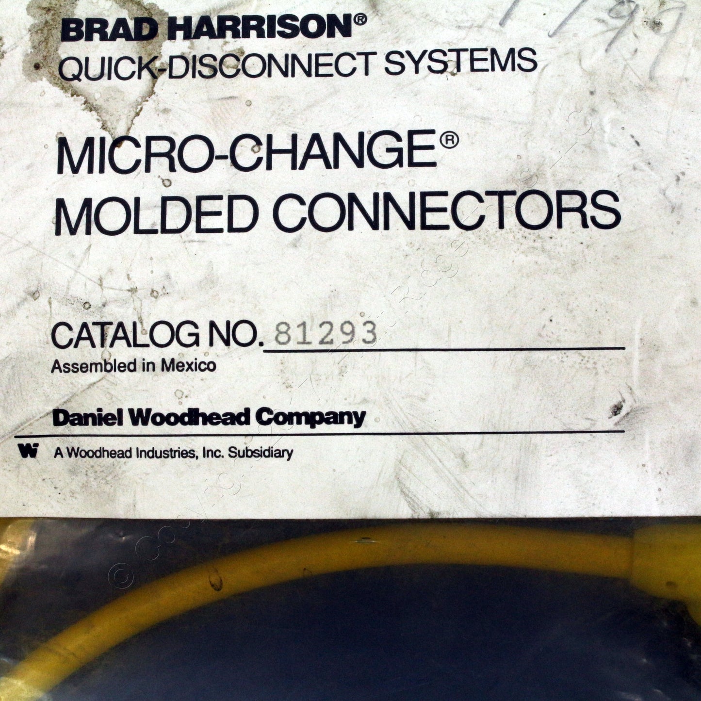 Woodhead 81293 Micro Change Quick Disconnect Cord Pigtail 3-Pole Straight Female