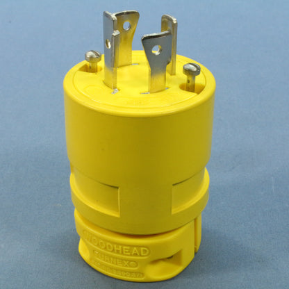 Daniel Woodhead 891L Yellow Nylon Twist-Lock Male Plug L14-20P 3P4W 20A 125/250V