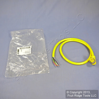 Woodhead 3' 90� Quick Disconnect Male Pigtail 16/4 AWG PVC Cord 104003A01F0301
