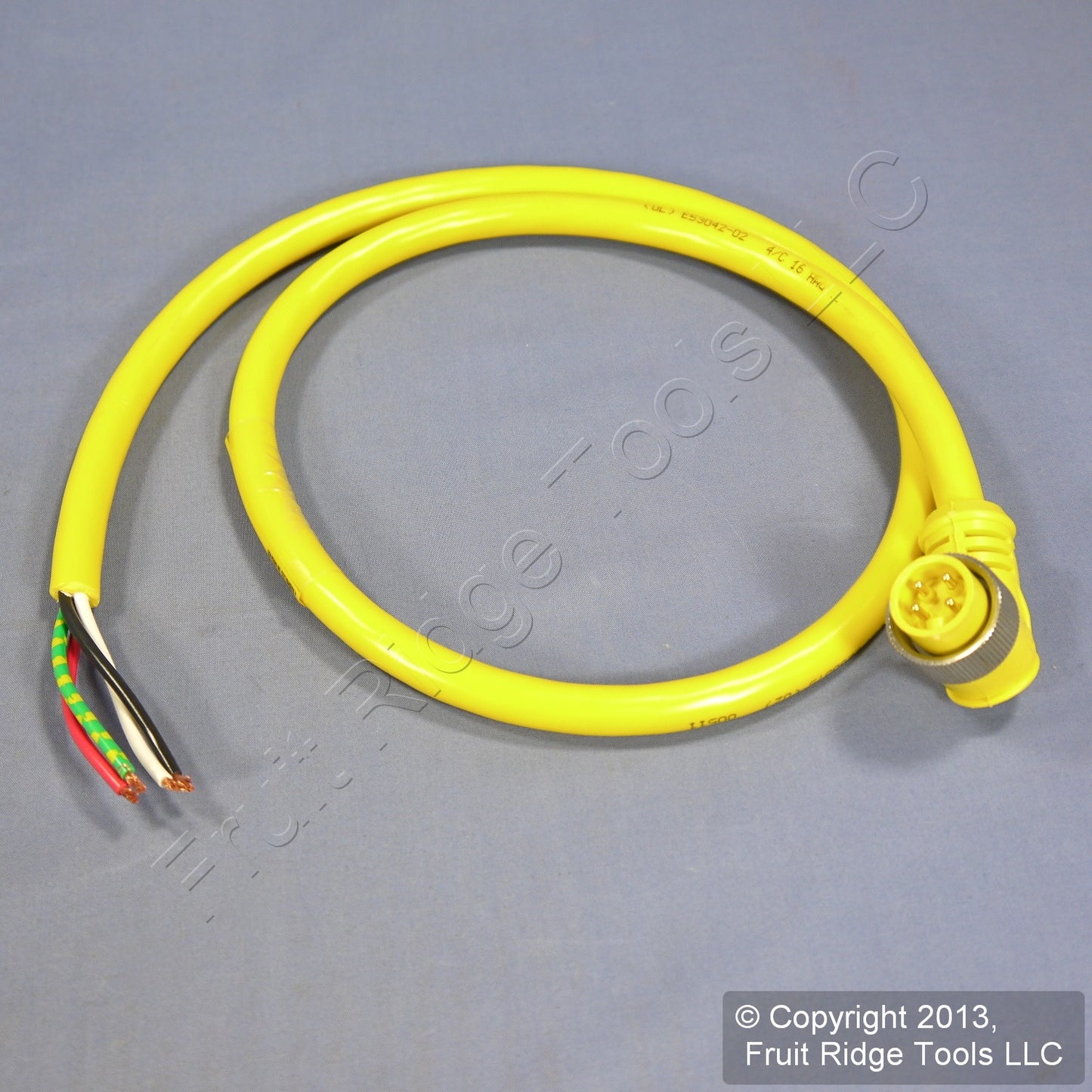 Woodhead 3' 90� Quick Disconnect Male Pigtail 16/4 AWG PVC Cord 104003A01F0301