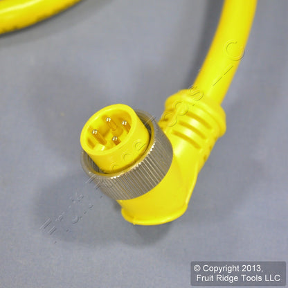 Woodhead 3' 90� Quick Disconnect Male Pigtail 16/4 AWG PVC Cord 104003A01F0301
