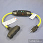 Woodhead Industrial Manual Reset 2' In-Line GFCI Cord Tri-Tap Adapter 15050-3TTM