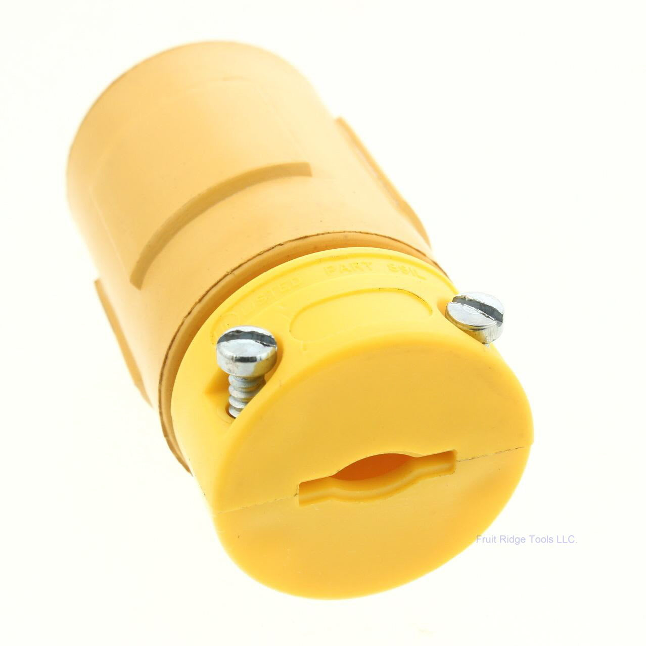 Daniel Woodhead Yellow NEMA 6-15R Straight Blade Plug Connector 15A 250V 1549