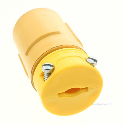 Daniel Woodhead Yellow NEMA 6-15R Straight Blade Plug Connector 15A 250V 1549