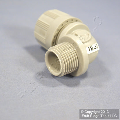 Woodhead Grey 90� Male Locknut Strain Relief Grip .5" NPT Thread .437-.500" 5531