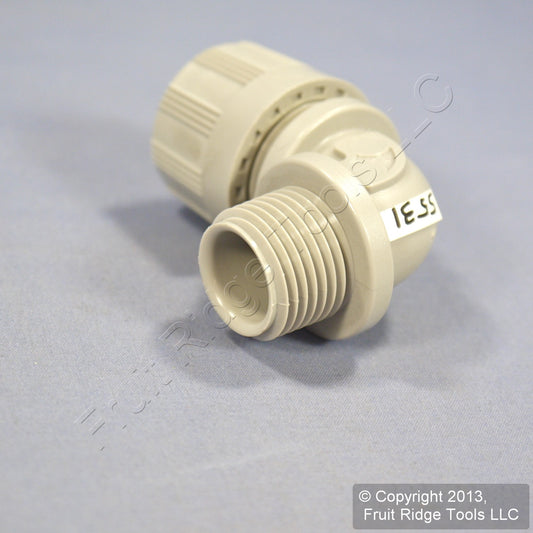 Woodhead Grey 90� Male Locknut Strain Relief Grip .5" NPT Thread .437-.500" 5531