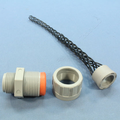 Woodhead Max-Loc Cord Grip .625-.75" Plastic Mesh Form 3 Nema 3R Gray 5542NM