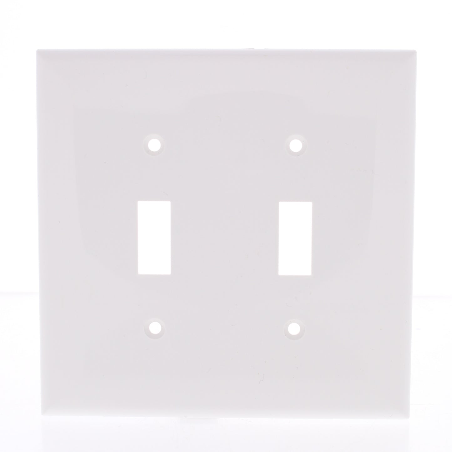 Eastman White 2-Gang Toggle Wallplate Switch Cover 62058