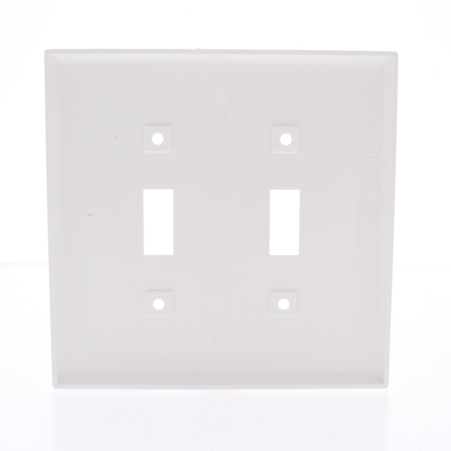 Eastman White 2-Gang Toggle Wallplate Switch Cover 62058