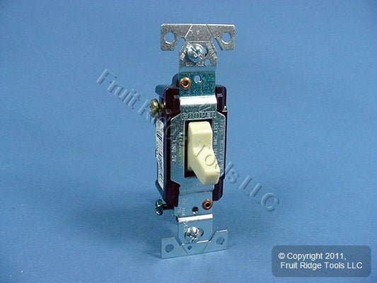 Eagle CS315V Ivory Electric Commercial Toggle Wall Light Switch 3-Way 15A 10pcs