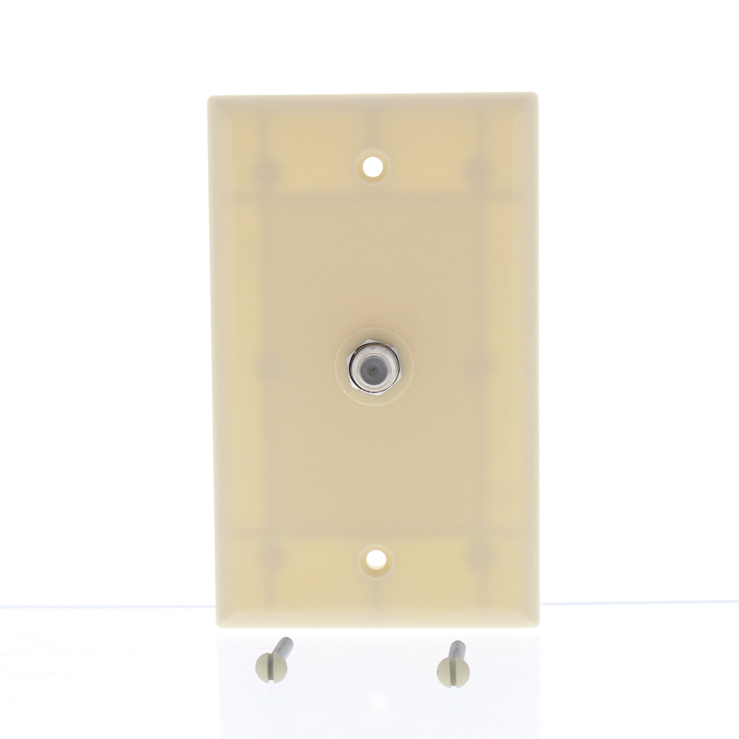 Eagle 1172V Ivory 1-Gang F-Connector Coax Unbreakable Standard Wallplate Cover