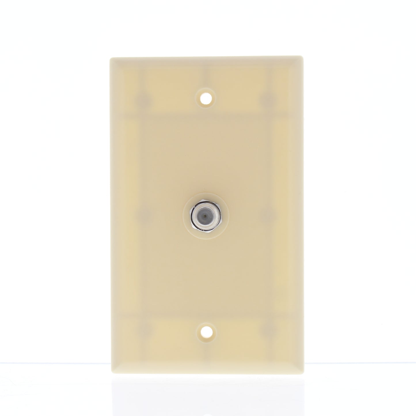 Eagle 1172V Ivory 1-Gang F-Connector Coax Unbreakable Standard Wallplate Cover