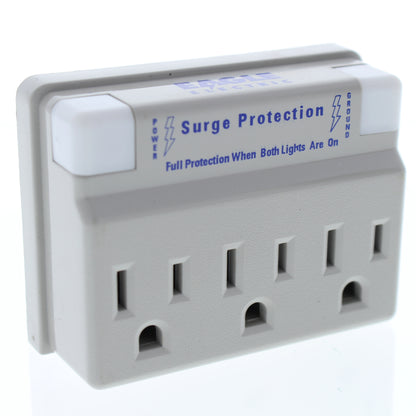 Eagle Surge Computer Gray 3-1 Full Protection Adapter 15A 125V 2P3W 1183CG-K